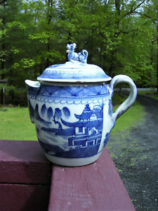 ANTIQUE CHINESE EXPORT CANTON CIDER JUG