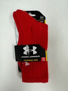 NEW Under Armour Youth heatgear Performance Socks, Red, Youth Large - Picture 1 of 1