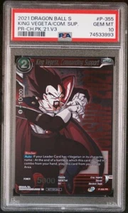 Dragon Ball Super King Vegeta Championship Pack 2021 Card PSA 10 GEM MT - Picture 1 of 2