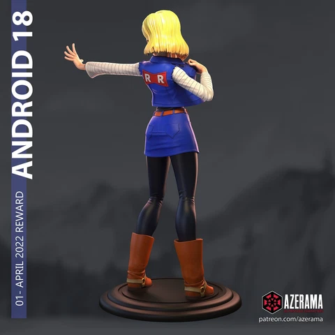 Android 18 [Dragonball] 3D printed unpainted unassembled resin model kit Cover