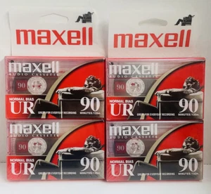 (2 Packs) Maxell UR 90 Blank Audio Cassette Tape 2 Pack Maxell UR90 4 Total! - Picture 1 of 4