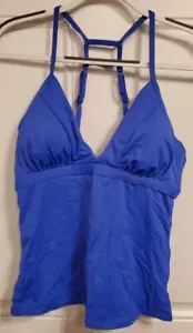 Swim Systems Tankini Top Swimsuit Womens Gidget Blue Stretch DD Cup - Picture 1 of 3