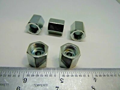 7/16-24 Inverted Flare Union For 1/4 " Brake Line  Steel  273400  5pc - Image 1 of 4