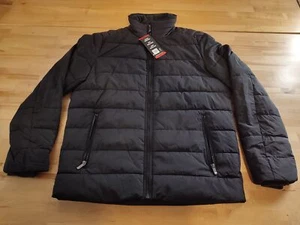 Chaqueta UltraLuxe Para Hombre Impermeable Cremallera Completa Resistente al Agua/Viento Negra Mediana - Imagen 1 de 4