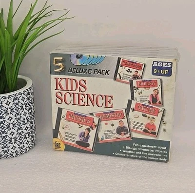Kids Science Lot 5 Disc Set CD-Rom biology chemistry nature human body physics  - Image 1 of 4