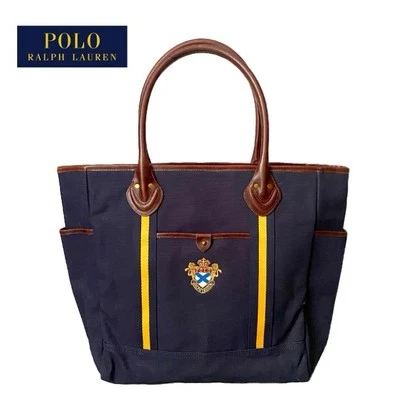 Polo Ralph Lauren Leather Trim Canvas Large Tote - Image 1 of 4
