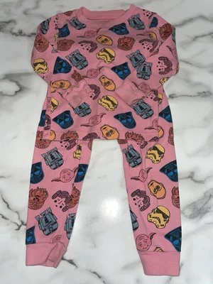 Spotted Zebra Girls Star Wars Pink Pajama Set Long Sleeve Size 24 Months - Imagem 1 de 3