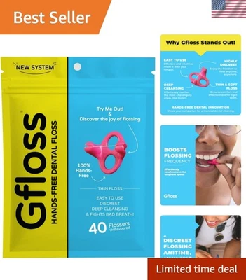 Higiene dental sin esfuerzo - Hilo dental manos libres para dientes apretados - 40 unidades Foto 1 de 4