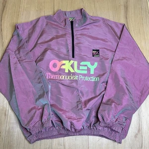 VTG OAKLEY SURF STYLE THERMONUCLEAR PROTECTION PINK PURPLE PULLOVER WINDBREAKER - Picture 1 of 18