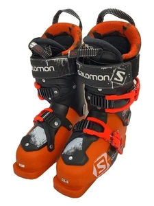 Salomon ski boots 24.5 cm Orange Used - Picture 1 of 9