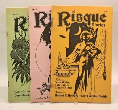 Lot of 3 RISQUE STORIES Chapbooks PULP FICTION Robert E. Howard Lin Carter 1 2 3 - Image 1 of 4