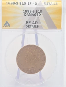 1898 S $10 Gold Liberty ANACS EF40 Lot. 628 - Picture 1 of 7