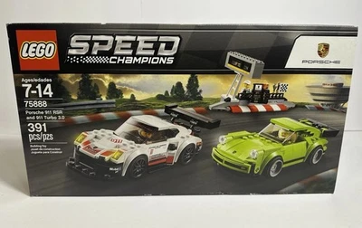 LEGO Speed Champions Porsche 911 RSR 911 Turbo 75888 NEW Sealed Retired Set 2018 - Image 1 of 4