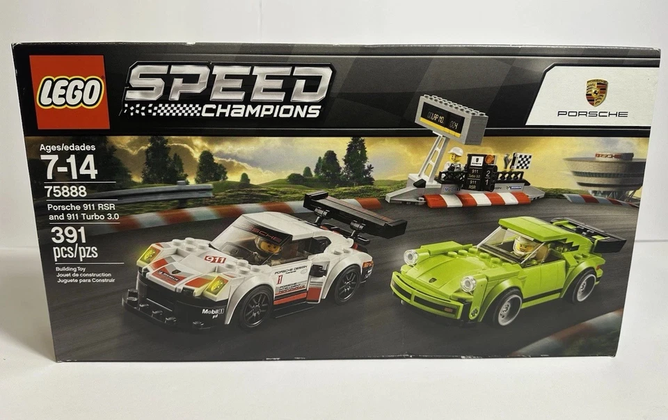 LEGO Speed Champions Porsche 911 RSR 911 Turbo 75888 NEW Sealed Retired Set 2018 - Image 1 of 4