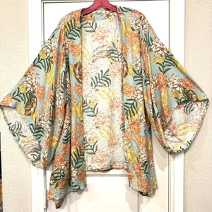 Ripcurl Floral Kimono Styled Cardigan Beach Summer Cover Size XL - Picture 1 of 6