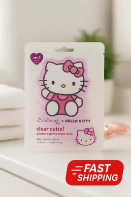 The Creme Shop x Hello Kitty Clear Cutie Sheet Mask 3-Pack AHA Vitamin C - Image 1 of 4