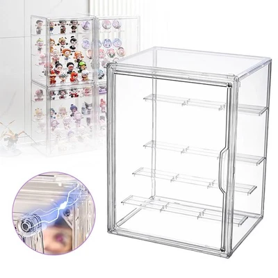 Acrylic Display Case For Collectibles Clear Stackable Display Box Magnetic Door - Image 1 of 4