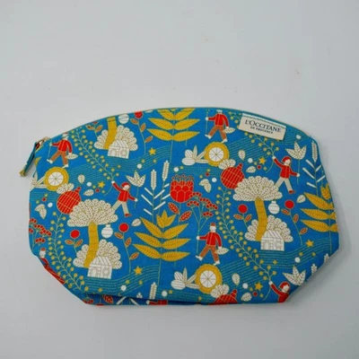Bolsa de cosméticos L'Occitane estampado provincial francés maquillaje viaje algodón orgánico usada en excelente estado Foto 1 de 4