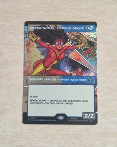 Spider-Woman, Stunning Savior #0230 Foil Rare Borderless Card - MTG Spiderman - Bild 1 von 2