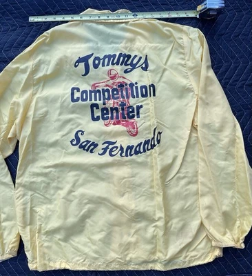 Chaqueta cortavientos Tommy’s Competition Center XL vintage años 70 para venta de motocicletas Foto 1 de 4