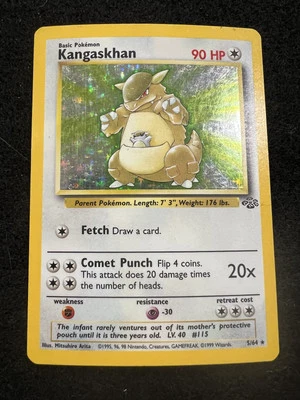 Pokemon Kangaskhan Holo 5/64 from Jungle Unlimited in HP condition. - Image 1 of 4