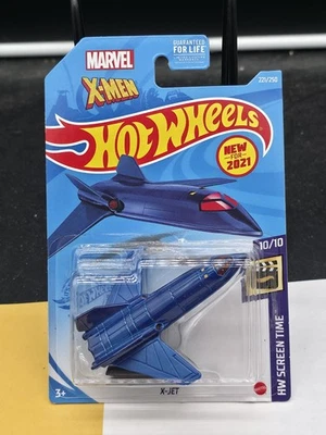 Hot Wheels Marvel X-men X-jet.New condition diecast blue in color. - Image 1 of 2