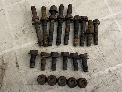 1987-96 Ford F150 5.0 5.8 302 351 motor OEM escapamento coletor hardware de montagem - Imagem 1 de 4