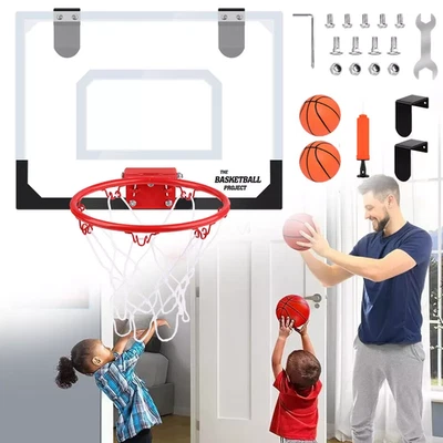 Mini Basketball Korb Set Kinder Basketballkorb Fürs Zimmer Indoor Mit Ballpumpe - Bild 1 von 4