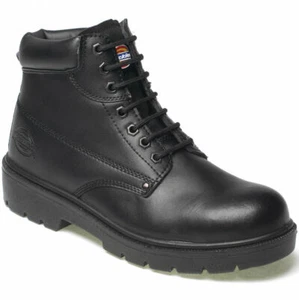 DICKIES ANTRIM SAFETY STEEL TOE CAP & MS WORK BOOTS FA23333 BLACK SIZE UK 6-13 - Picture 1 of 7