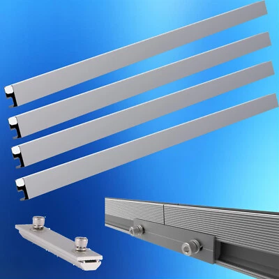 MARKENLOS Aluminium Halterung Montageschiene 1,5m für Solaranlagen Aluprofil Montageprofil