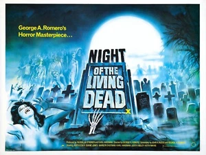 NIGHT OF THE LIVING DEAD 1968 UK Quad Poster Druck 30x40" George A. Romero Zombi - Bild 1 von 2