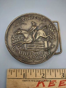 Vintage Propert's Leather and Saddle Soap Belt Buckle - Picture 1 of 4