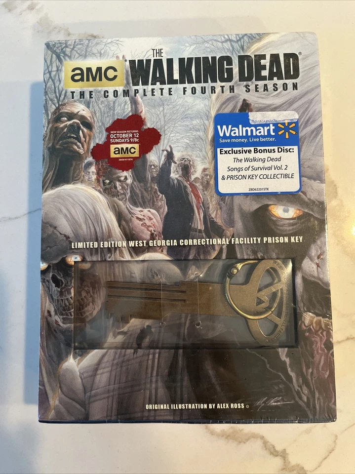 The Walking Dead: Season 4 (DVD, 2014, 6-Disc Set, Prison Key)