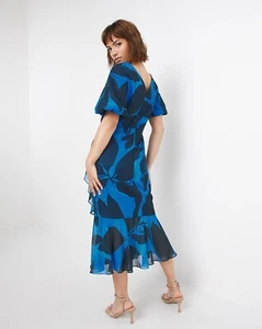 Joanna Hope Printed Asymmetric Hem Dress SIZE 22 UK - Picture 1 of 3