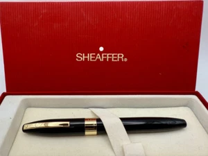 SHEAFFER LEGACY II FOUNTAIN PEN BLACK GOLD TRIM EF 18K NEW IN BOX - Picture 1 of 12