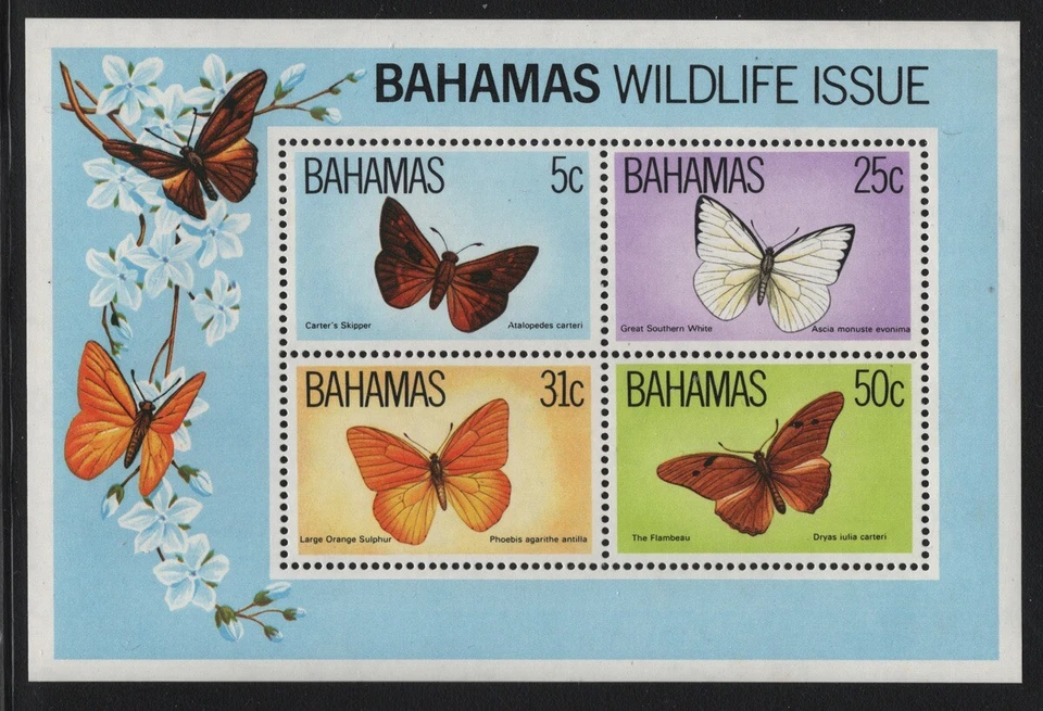 巴哈马 1983 蝴蝶 S/S Sc# 542a NH — 第 1/1 张图片
