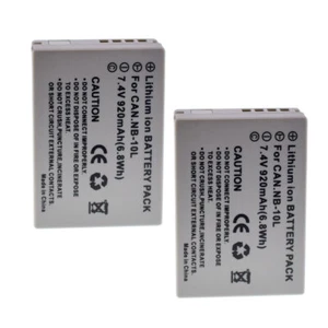 2X Battery for Canon NB-10L CB-2LC Canon PowerShot G1X G15 SX40 HS SX50 SX60 new - Picture 1 of 6