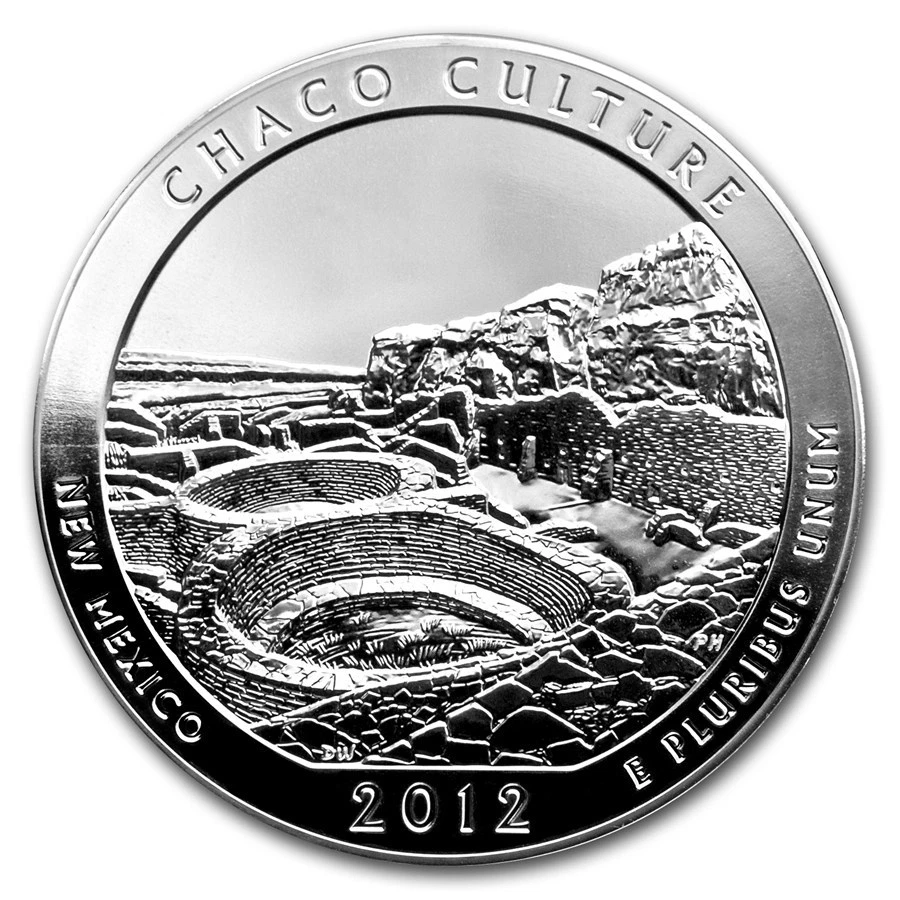 2012 5 oz .999 Silver America the Beautiful New Mexico Chaco Culture - Image 1 of 3