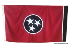 HEAVY COTTON 3'X5' TENNESSEE STATE FLAG - SEWN DETAILS - Picture 1 of 7