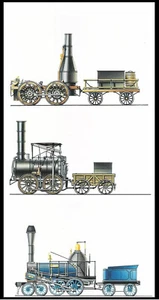 UNITED STATES USA - 1987 RAILWAY LOCOMOTIVE - SET OF 5 POSTCARD - MINT - Picture 1 of 5