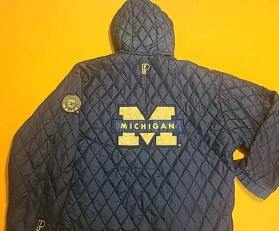 Chaqueta reversible vintage Michigan Pro-Player cremallera completa talla mediana azul Foto 1 de 4
