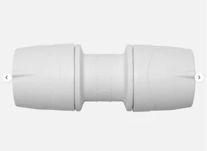 Conector acoplador pushfit recto PolyMax MAX015 15 mm Polypipe blanco (paquete de 6) - Imagen 1 de 1