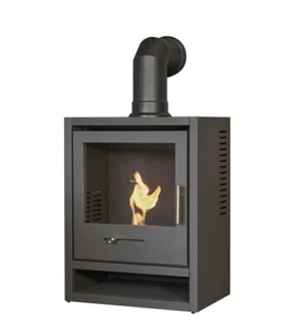 BIO ETHANOL FUEL STOVE CHARCOAL BLACK STOVE SOLO 1 with PIPE No chimney needed - Picture 1 of 5