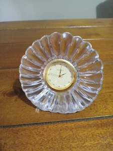 Marquis Waterford Clock, Made In Germany Floral Flower, Crystal - Picture 1 of 7