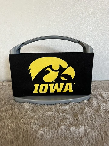 NCAA Iowa Hawkeyes Cool 6 Pack Beer Soda Can Cooler Tote Carrier Licensed Cold Cover