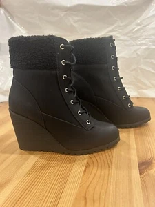 Helene Call It Spring, Women’s Wedge Heel Boots. Black - Picture 1 of 5