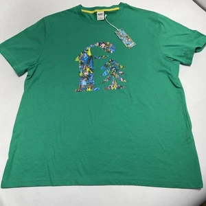 Bonobos Fielder Mens XL  T-Shirt Graphic Tee Green Art by Mike Perry - Picture 1 of 7