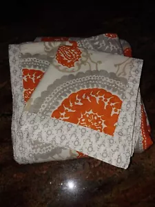 2pz Soglia KING Arancione Tan Paisley Suzani Medaglione Piumino e Finta 98x90 - Foto 1 di 14