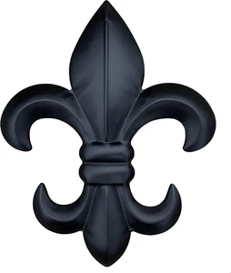 8" Metal Fleur De Lis Wall Plaque/Art with Hanger - Rustic Creole Tuscan Decor ( - Picture 1 of 12