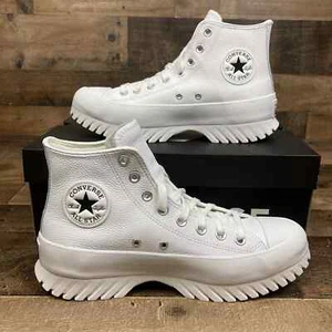 Converse Schuhe Unisex weiß Chuck Taylor All Star Lugged 2.0 Hi Plateau Leder - Bild 1 von 10